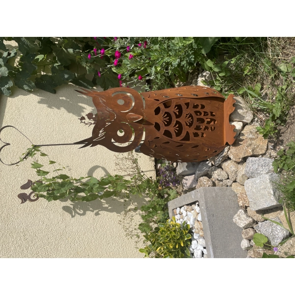 Piękna Sowa 3D 40cm dekoracja figurka rzeźba ogród ozdoba doniczka taras